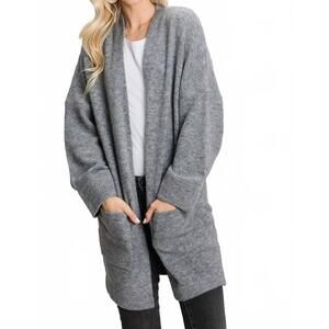 NEW BE COOL memories made oversized cardigan in charcoal